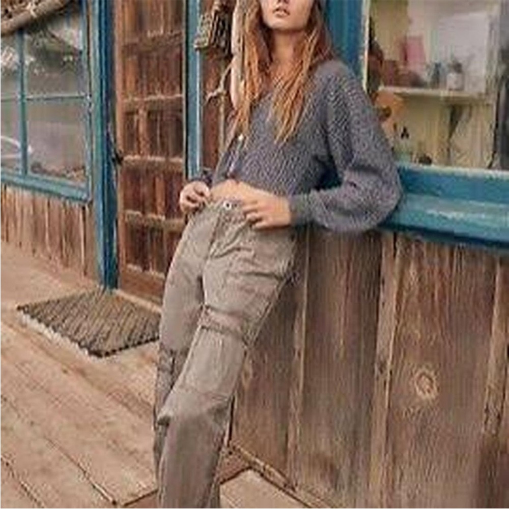 Free People the thing is cargo pants wild truffle size 2